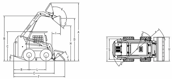Minicargadora sobre ruedas JC60