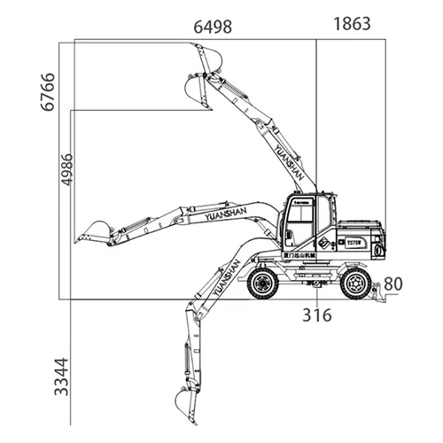 Excavadora sobre ruedas ST609W