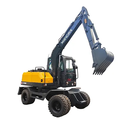 Excavadora sobre ruedas
