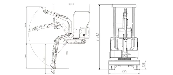 Excavadora eléctrica sobre orugas KE12/12 Plus