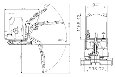 Excavadora eléctrica sobre orugas KE20/25