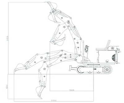 Miniexcavadora diésel sobre orugas KV08