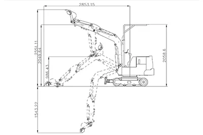 Miniexcavadora diésel sobre orugas KV12/12 Plus